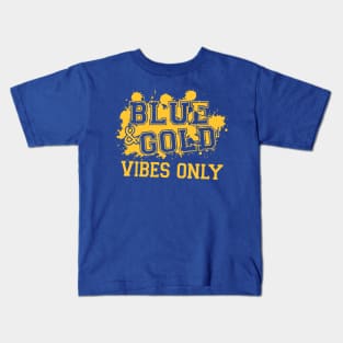 Blue and Gold Game Day Group For High School Football Fans Kids T-Shirt